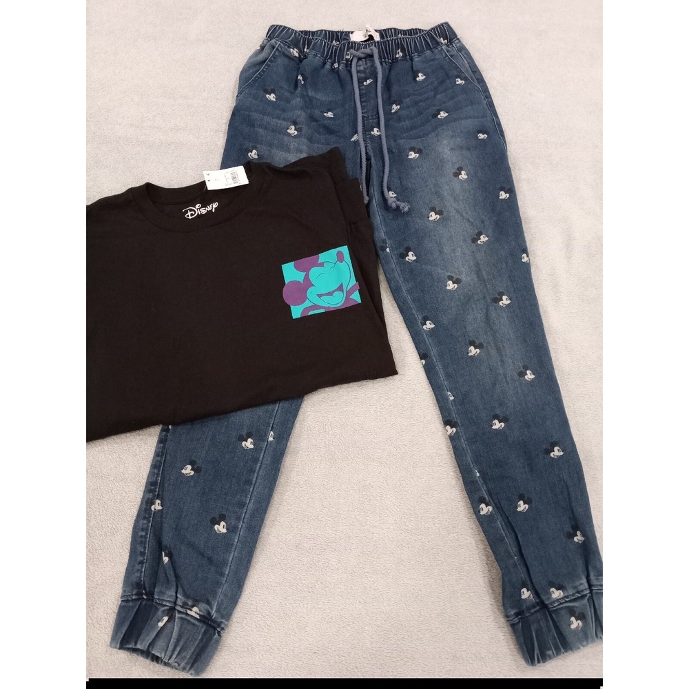 NWT Disney Mickey Mouse Long Sleeve Shirt & Disney Mickey Mouse Jeans Small